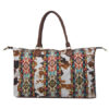 ACFA1151BLACK-2.jpg !SALE! Tribal Cow Print Weekender Bag