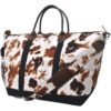 COF838_BLACK.jpg Cow Print NGIL Large Weekender Bag