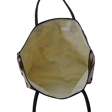 COF909LBLACK-3.jpg Cow Print Large NGIL Collection Tote Bag