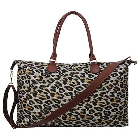 LPDA1151BLACK-1.jpg HOT ! DEAL ! DEAL ! Wild Leopard Faux Fur Weekender Bag