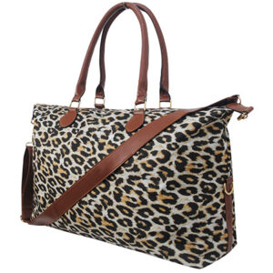 HOT ! DEAL ! DEAL !  Wild Leopard Faux Fur Weekender Bag