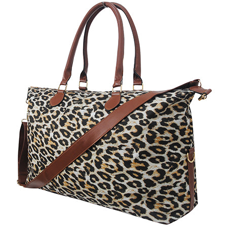 LPDA1151BLACK.jpg HOT ! DEAL ! DEAL ! Wild Leopard Faux Fur Weekender Bag