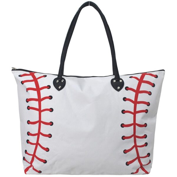 SKB909L_BLACK-1.jpg Baseball White Large NGIL Collection Tote Bag