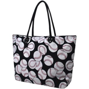 SKQ909L_BLACK.jpg Baseball Large NGIL Collection Tote Bag
