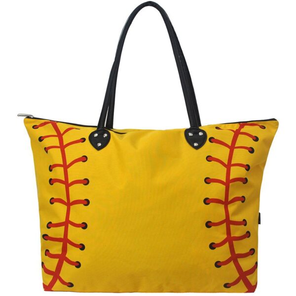 SOB909L_BLACK-1.jpg Softball Yellow Large NGIL Collection Tote Bag