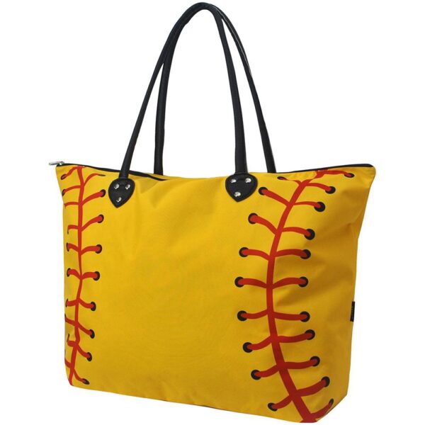 SOB909L_BLACK.jpg Softball Yellow Large NGIL Collection Tote Bag
