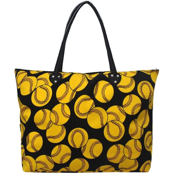 SOF909L_BLACK-2.jpg !SALE! Softball Large NGIL Collection Tote Bag