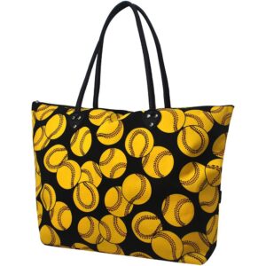 SOF909L_BLACK.jpg !SALE! Softball Large NGIL Collection Tote Bag